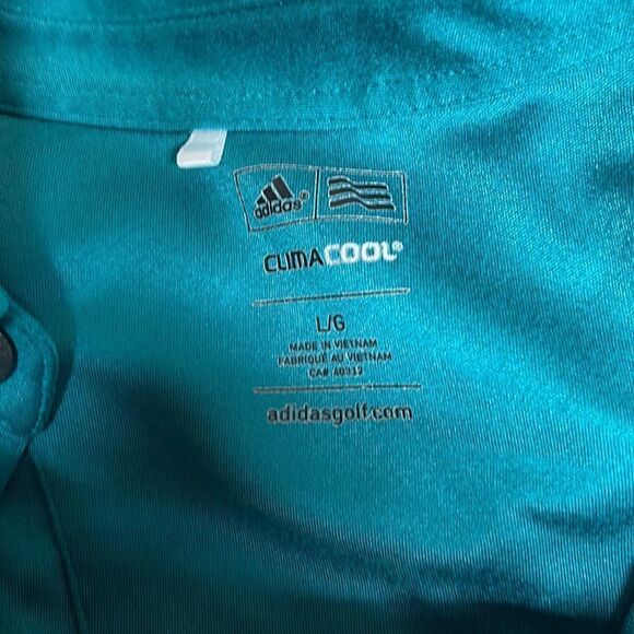 Adidas ClimaCool Performance Polo, Green/Dark Slate, Men’s Large. - Picture 3 of 5
